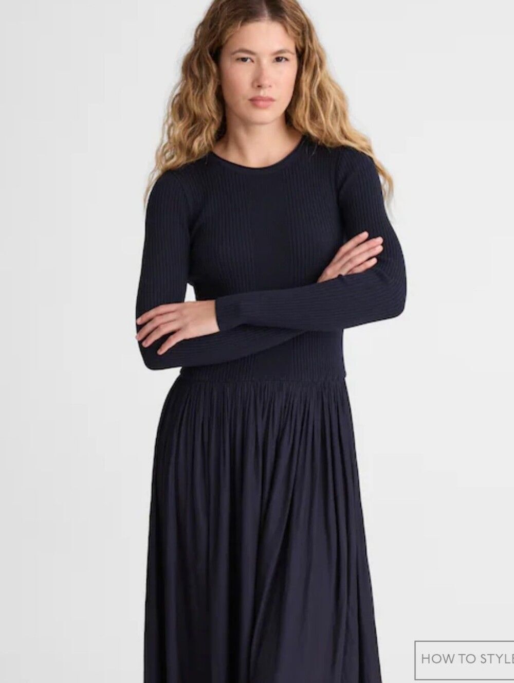 NWT Madewell Addie Ribbed Scoopneck Midi Dress Black Long Sleeve Size M - Picture 10 of 13